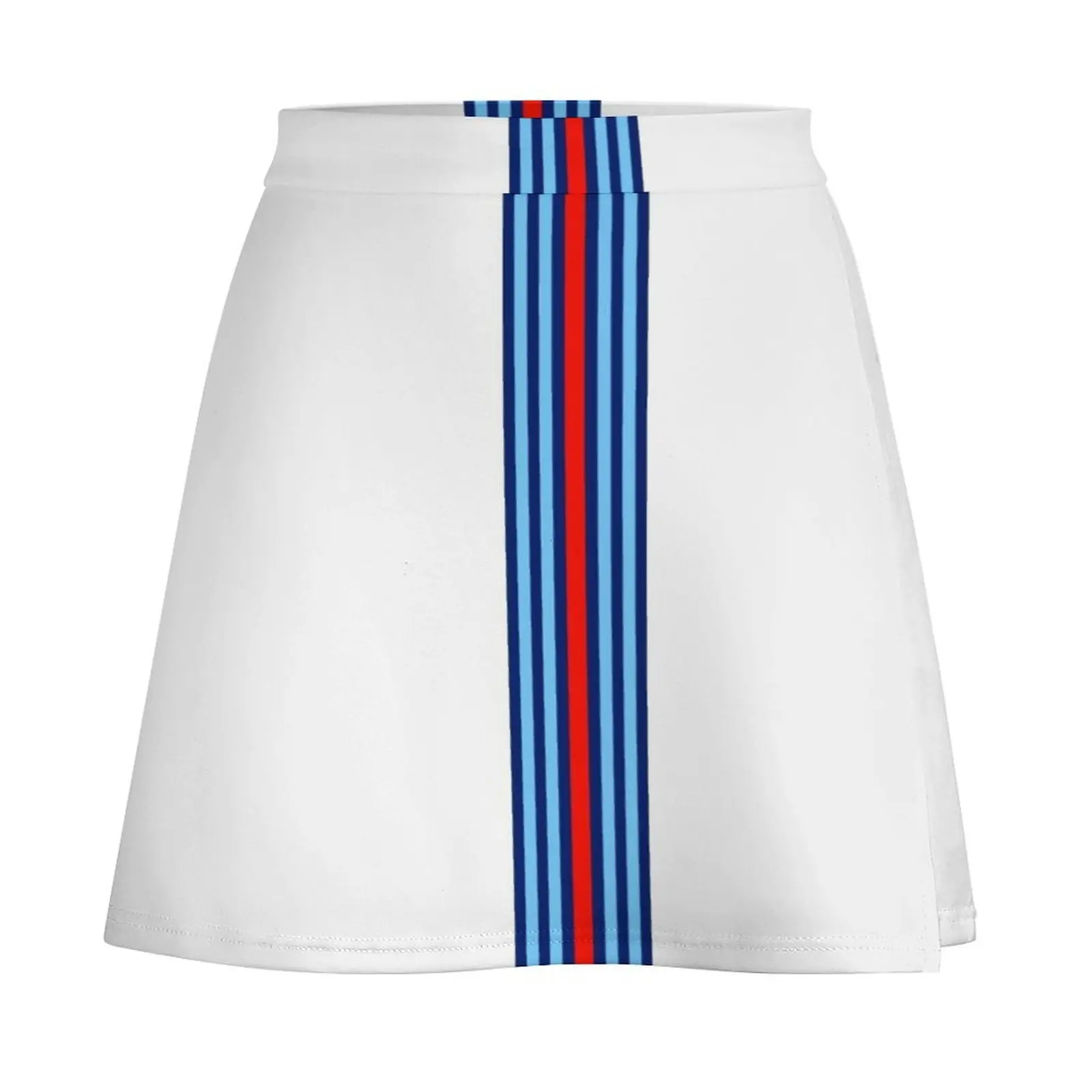 Racing Stripes White Background Mini Skirt skorts for women Miniskirt woman Women clothing