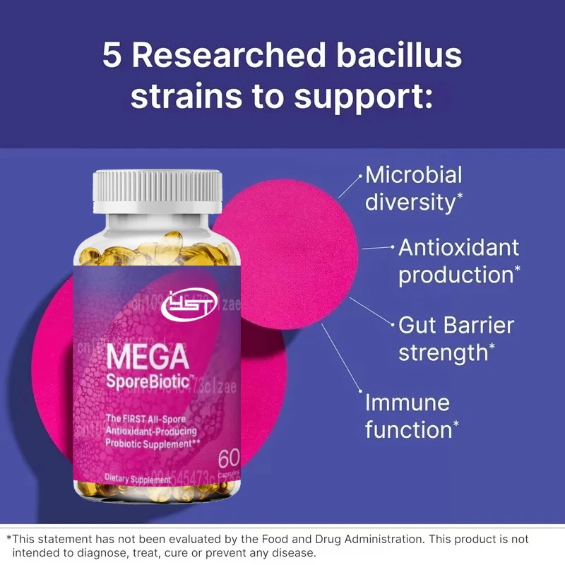 MegaSporeBiotic Probiotics Promote Digestive Health - Spore Containing Bacillus Coagulans and Bacillus Subtilis