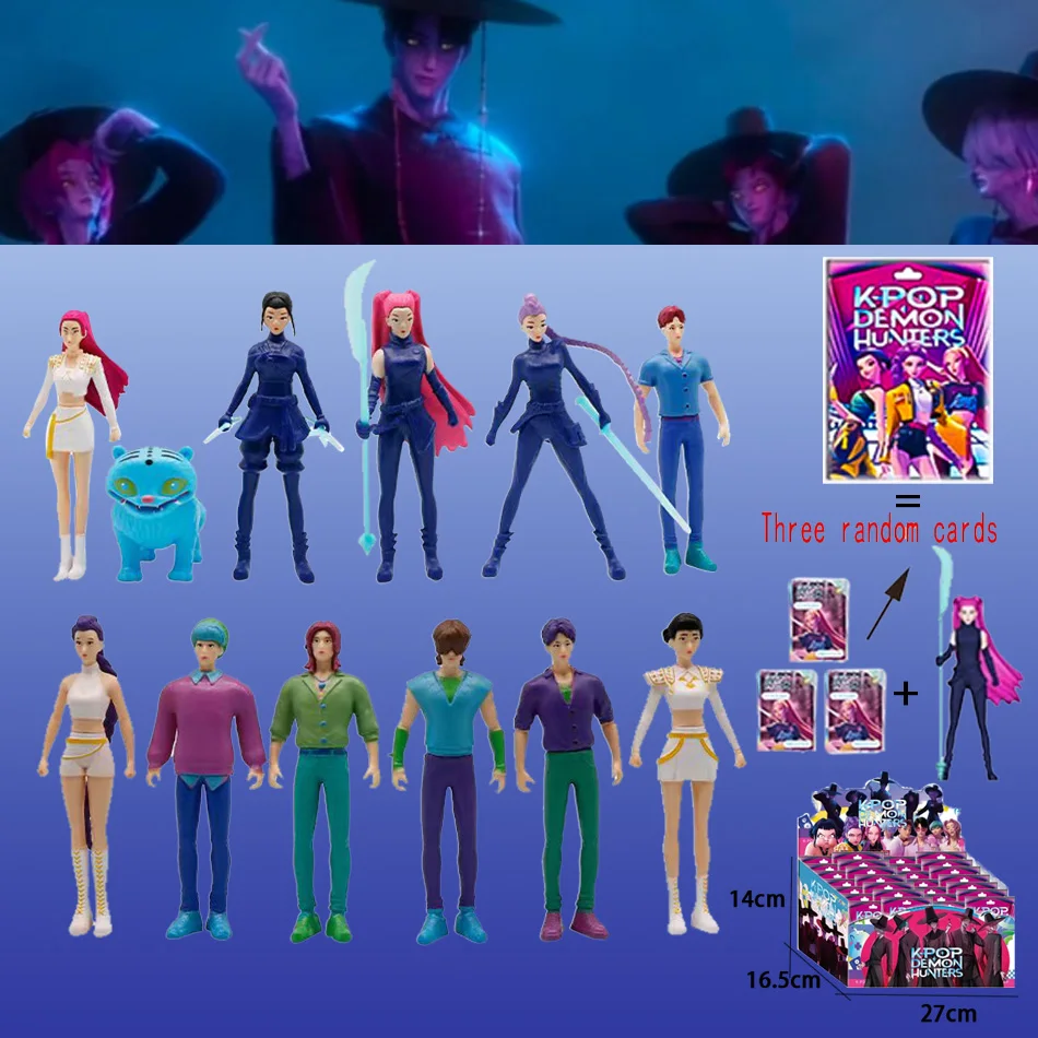 

1-24 шт. Kpop Demon Hunters слепая коробка Фигурка Игрушка Derpys Tiger Rumi Mira Zoey Sussy Фигурка Кукла для фанатов Рождественский подарок на день рождения