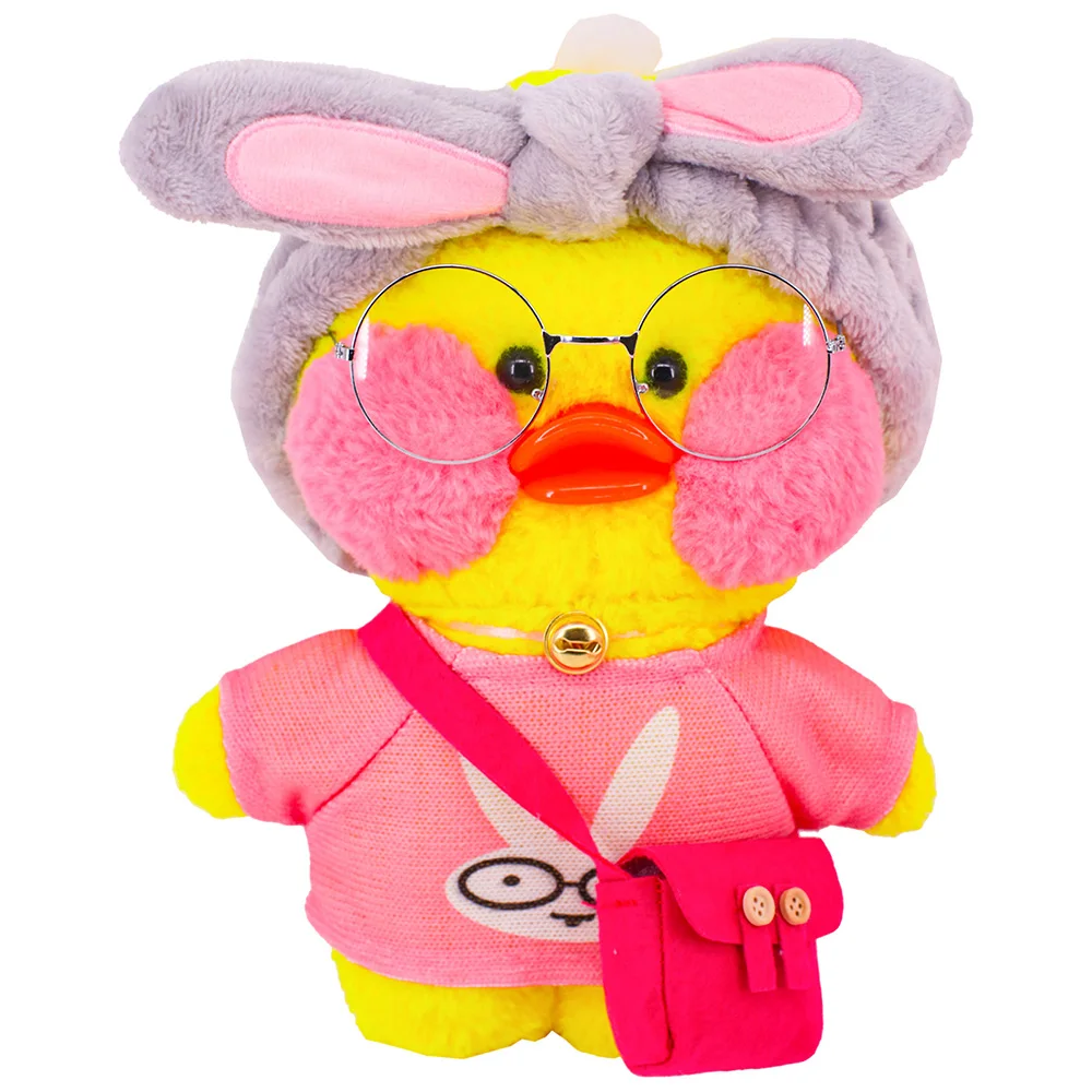 Free Shipping 3 PCS/Set Hair Band + Clothes + Bag Duck Clothes Accessories 30 Cm Lalafanfan Soft Animal Plush Toy Dress, Gifts