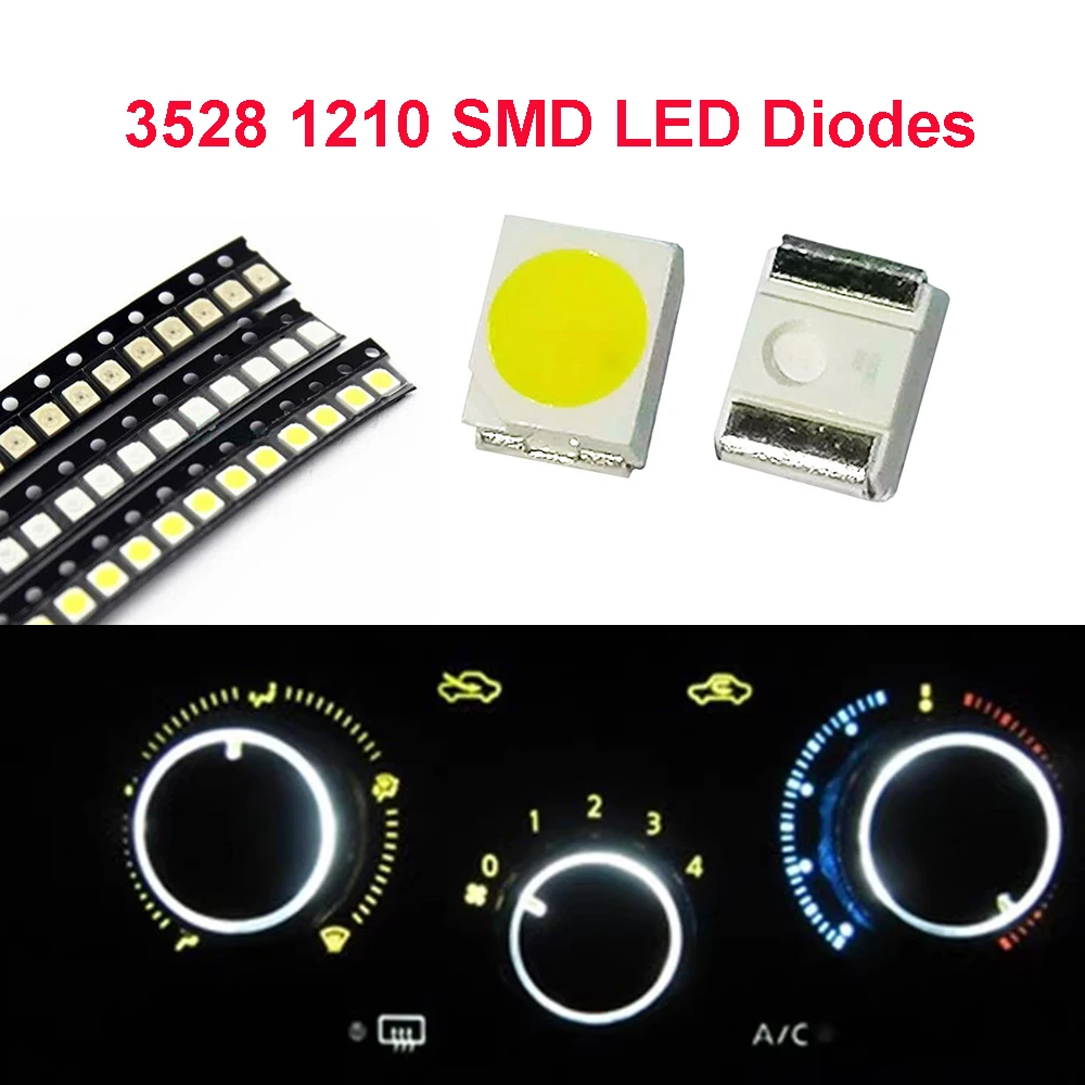 

3528 1210 SMD LED Diodes RGB Light Emitting Car Dashboard Two-legged Lamp Beads Background Modification PK 5050 5730 3020 3014