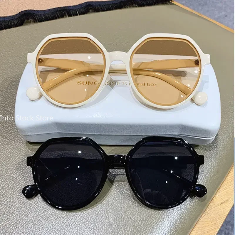 Fashion Style All-match Trend Sunglasses Personalized Round Frames Sunglasses Ins Trend Candy Color Big Frame Sunglasses Eyewear