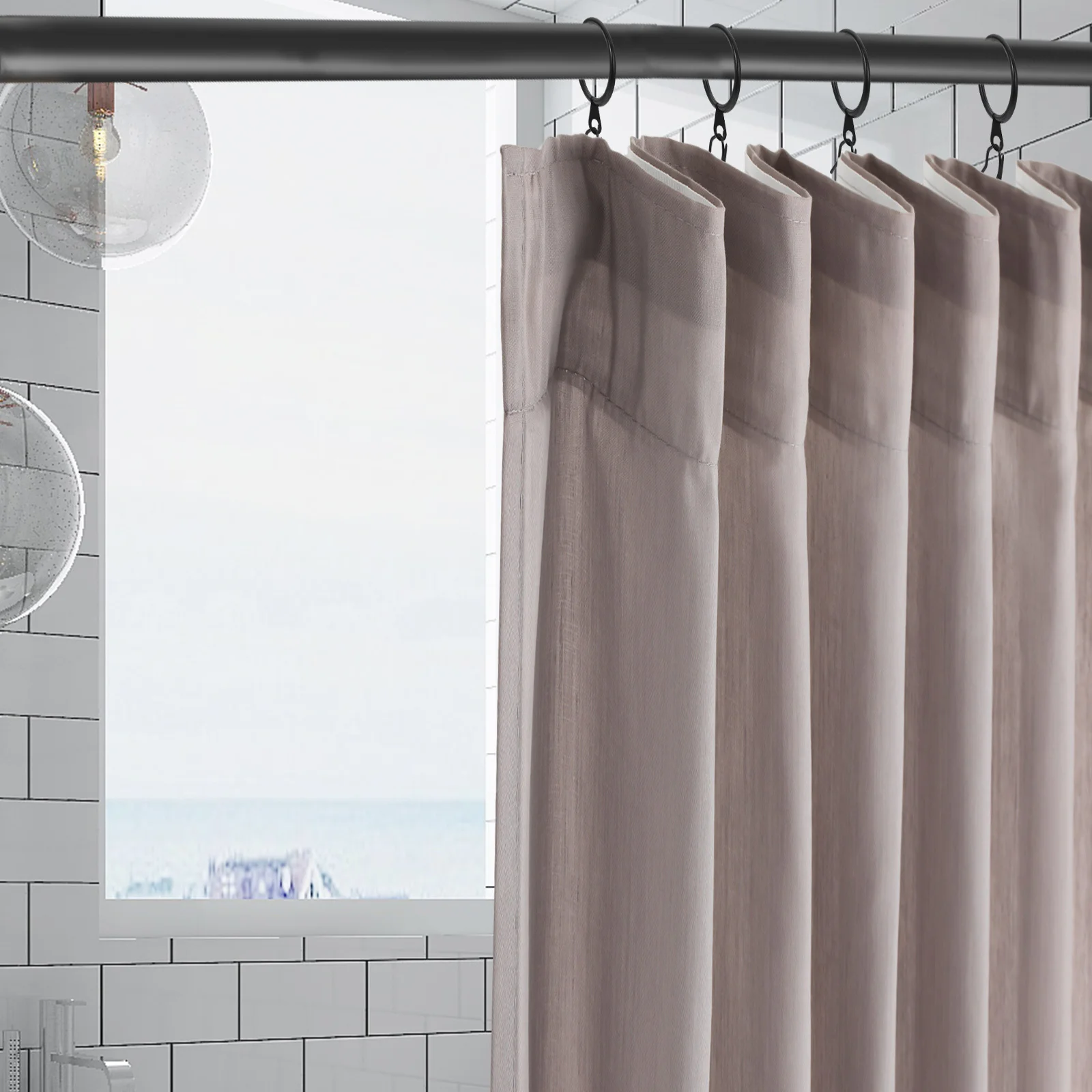 40 مجموعات عالية الجودة قضيب الستارة خواتم الحديد القائم على شنقا المثبتات للمنزل دش الستائر براعة ممتازة خدمة طويلة