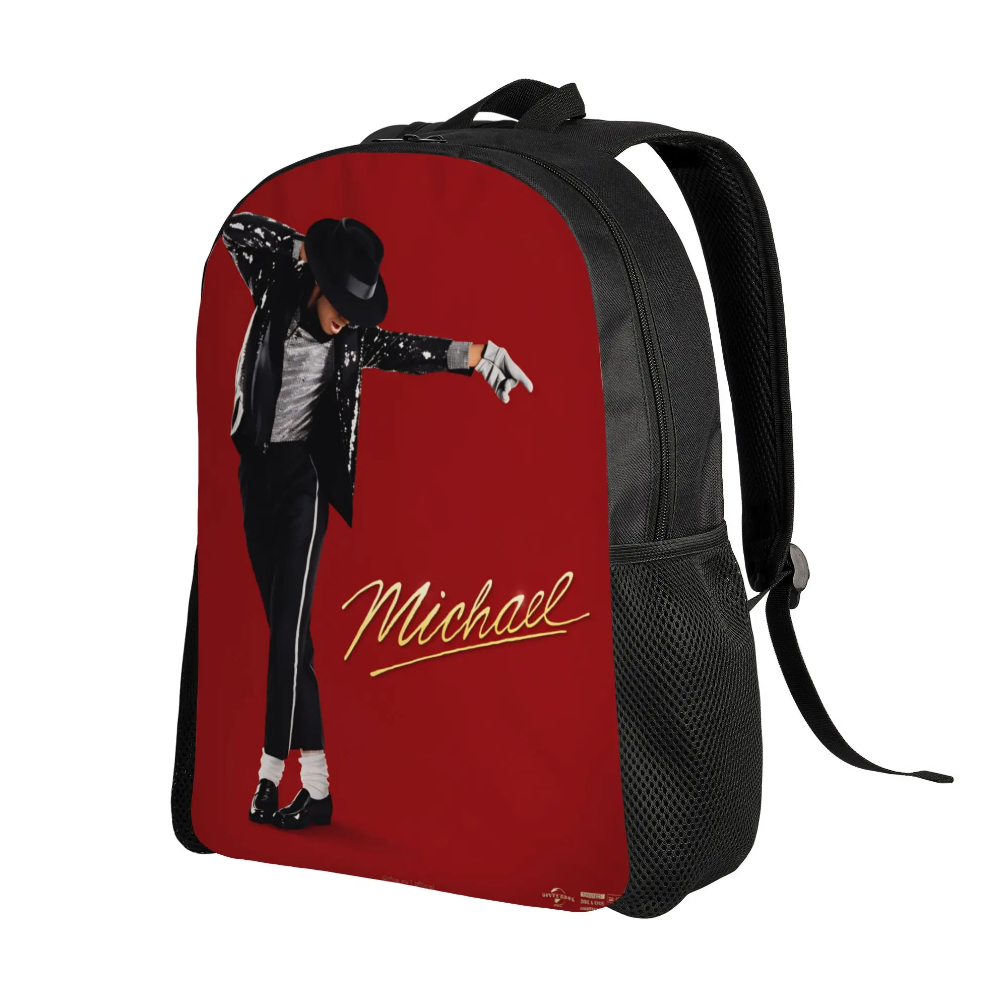 Michael MJ Backpack Boy  Pattern Backpacks Polyester Pretty School Bags Daily Design Rucksack