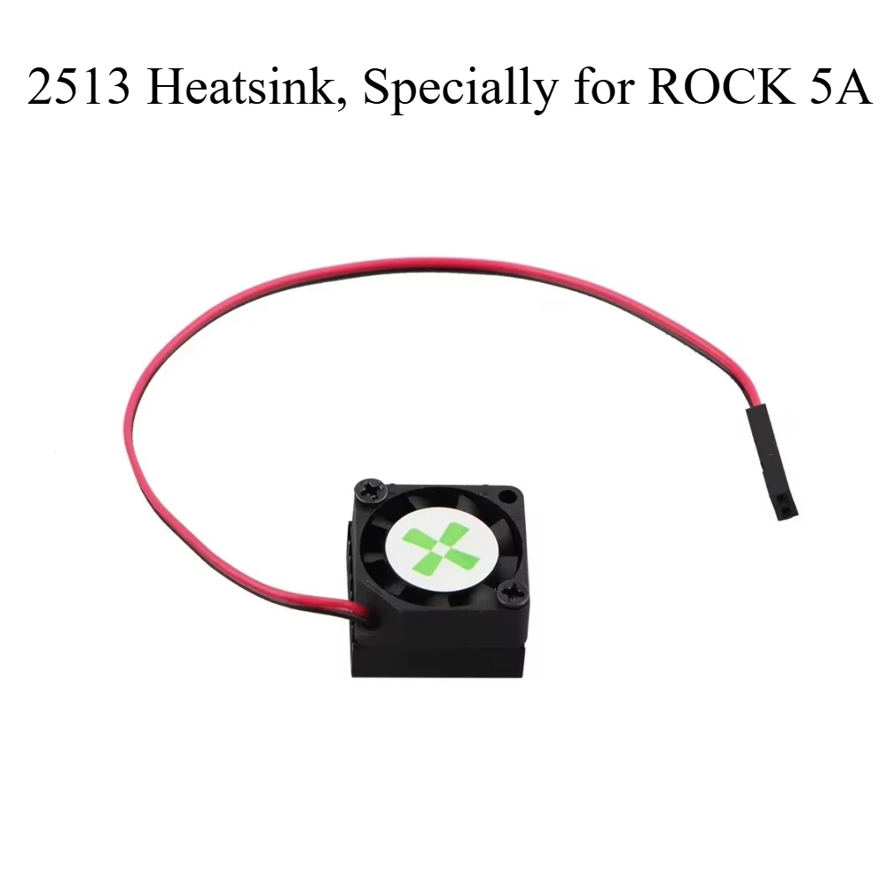 RADXA 2513 Heatsink Fan for ROCK 5A & 4D Easy Installation Efficient Cooling Adjustable Speed