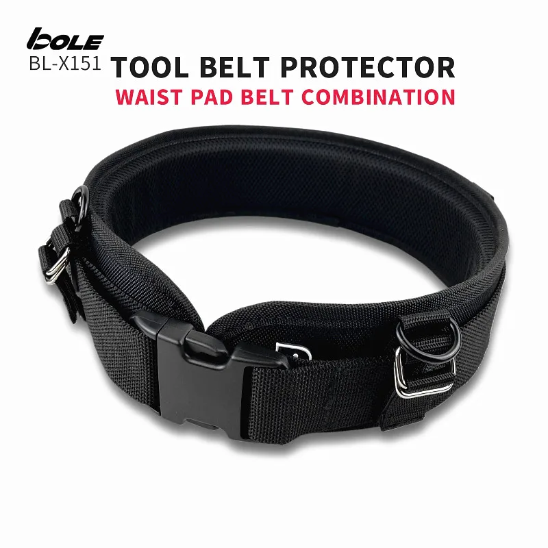 Men Tool Belt Multi-Functional Can Hung Toolkit Belts Breathable Lumbar Pad Reduce Weight-Bearing Tooling Tooling Strap Kit Belt