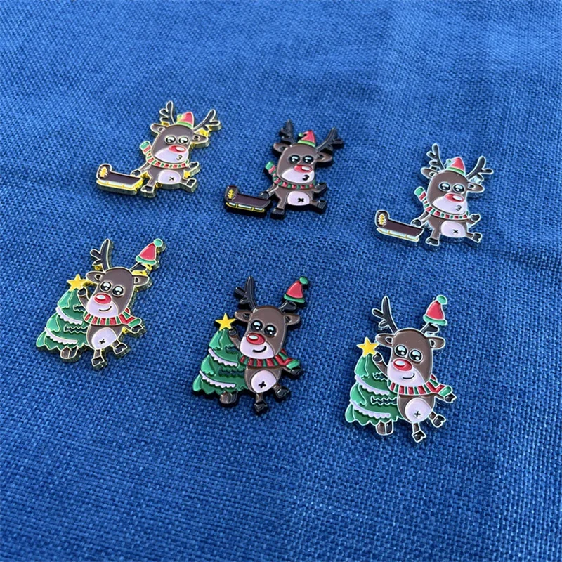

Metal Car Fender Side Sticker Trunk Christmas Reindeer Sled Decoration Decal for Citroen Skoda Volkswagen Exterior Accessories