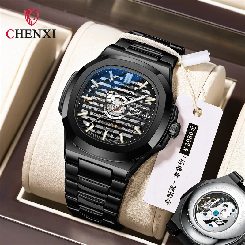 CHENXI 8822 Fashion New Automatic High-end Brand Men\'s Waterproof Luminous Mechanical Wrist Mechanic Watch