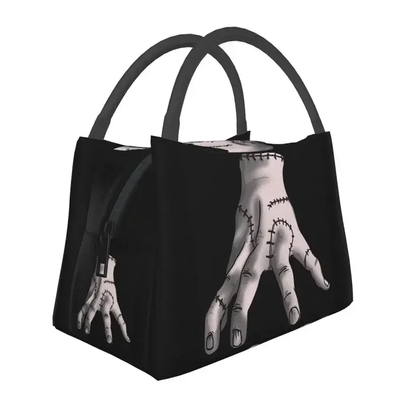 Halloween Gothic Wednesday Addams Horror Comedy TV Insulated Lunch Bags Leakproof Thermal Cooler Lunch Box Office Picnic Travel