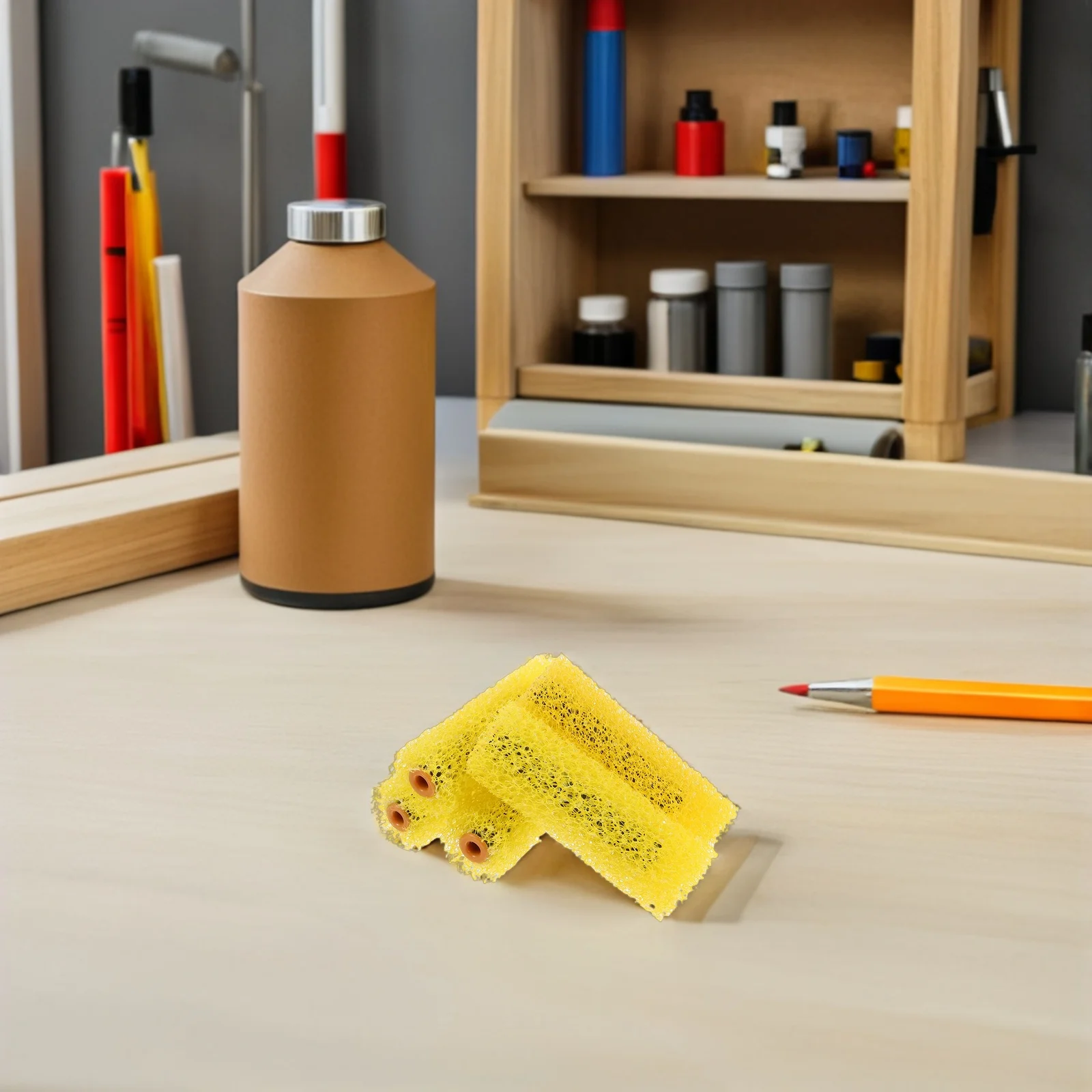 

40Pcs Wall Texture Roller Sponge Embossing Brush Elastic Design for Exterior Interior Decorative Painting Pattern Paint Sponge