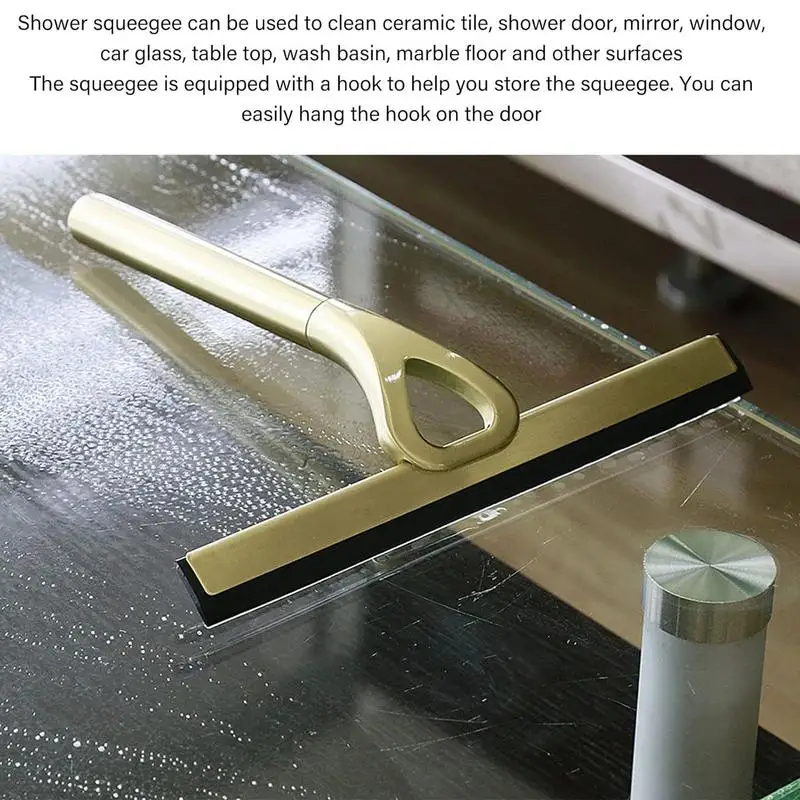 Multi Purpose Scraper Gold/Silver  Household Squeegees Window cleaning Tool with comfortable Grip for kitchen titles and mirror