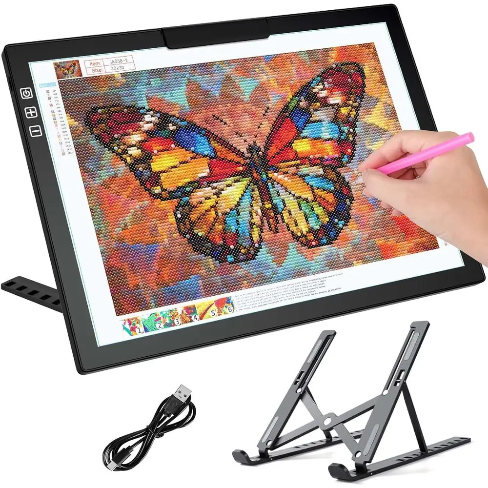 

Light Pad for Diamond Art with Stand, Bright Tracing Box, Artistic Table for Sketching, Animation, and Diamond Painting Accessor