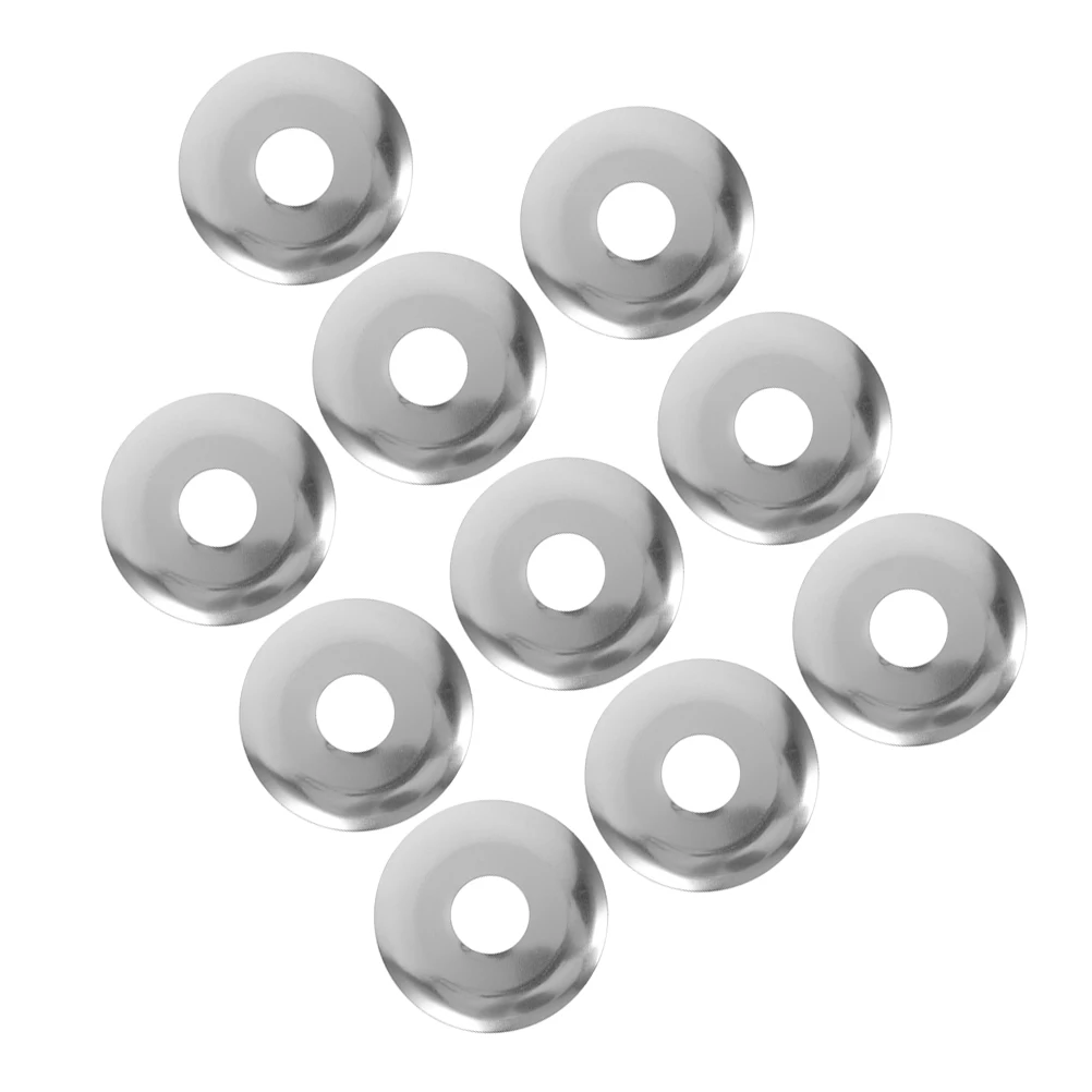 

10 pcs Single Disc Decorative Cover Stainless Steel Telescopic Flange for Fire Sprinkler Heads Pipe Cover Wall Plate Sprinkler