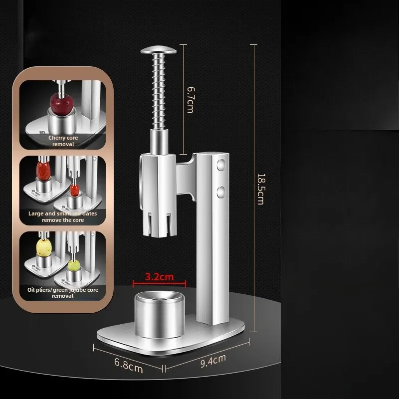 Nowy olej ze stali nierdzewnej 304, pomarańczowy wydrążacz, uniwersalny typ prasy, wydrążacz do wiśni, gospodarstwa domowego, oszczędzający pracę narzędzie do usuwania rdzenia jujube