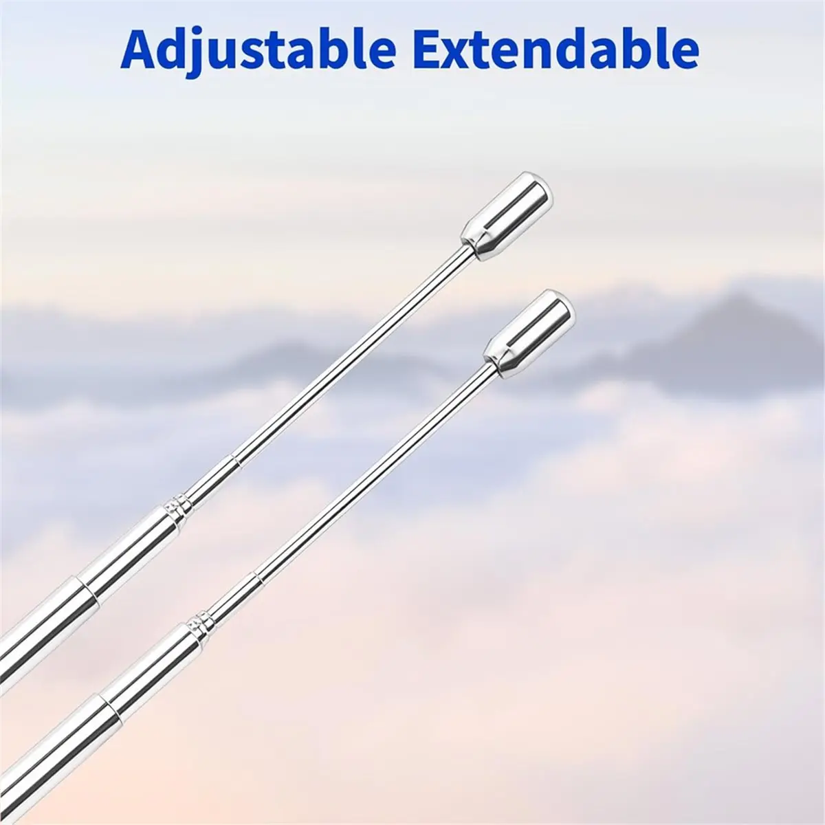 HHTL 304 Stainless Steel Extendable Dowsing Rods Kit -2 PCS Divining, Adjustable Dowsing Divining Rods Tool for Water Finding