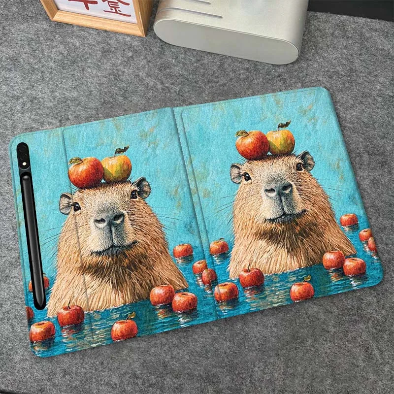 Capibala Anime Cute Tablet Case For Samsung Galaxy Tab S6 S8 S9 S10 Lite FE 10.4 11 Inch 2022 2024
