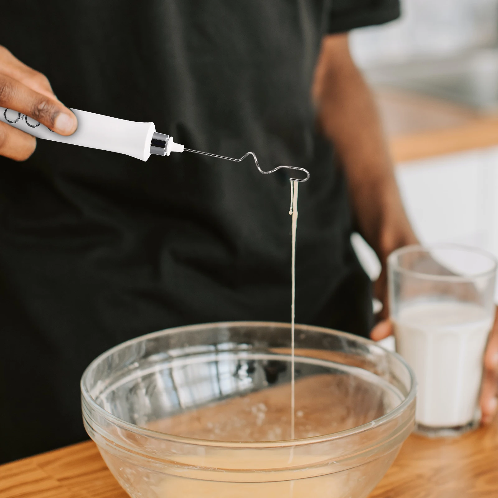 

Electric Egg Beater Whisk Mixer Handheld Kitchen Gadgets Cream Batter Tool Stainless Steel Lightweight Practical