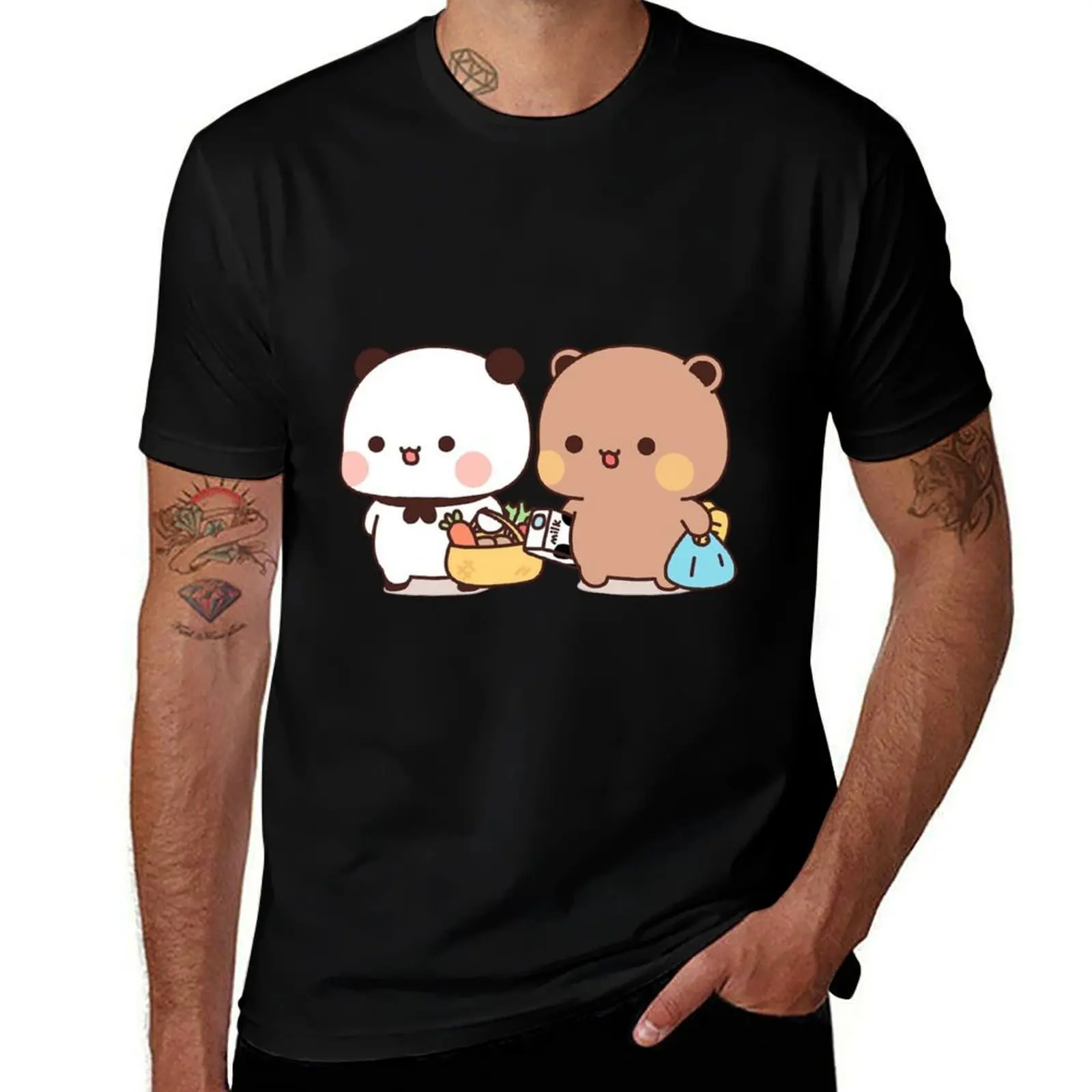 

Baby Panda Bear Brownie Sugar True Love BuBu DuDu Mochi Milk peach Valentine xmas goma Couple v7 2024 T-Shirt
