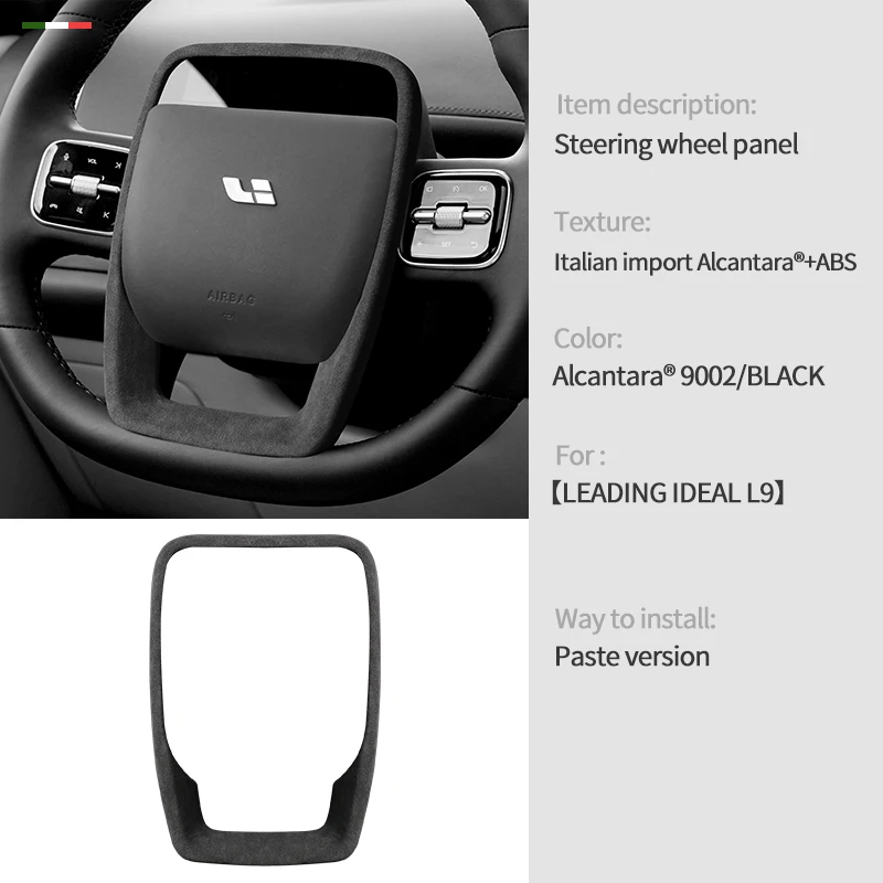 Steering wheel panel Decoration Cover Interior Protection-For ldeal L9 Automotive stickers Interior Accessories Cover Trim