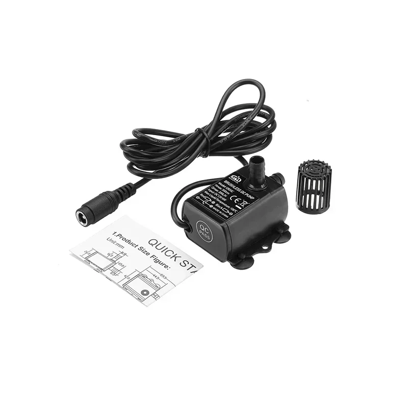 Ultra-quiet DV12V Solar Brushless Water Pump 400L/H Computer cooled Water Circulation Fountain and Land Water Pump