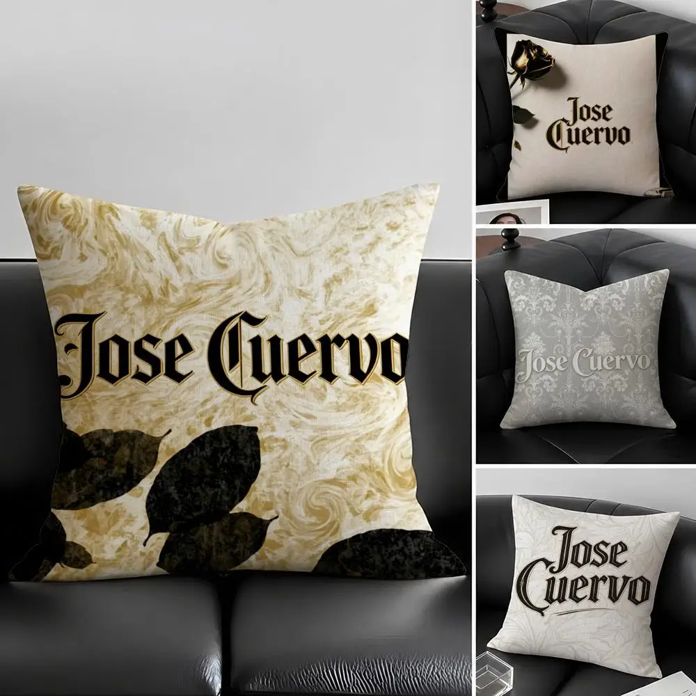 Funda de Cojín Marca J-Jose C-Cuervo, Juego de Fundas de Almohada de Lino Natural, Decoración Todo en Uno para Sofá, Dormitorio y Silla