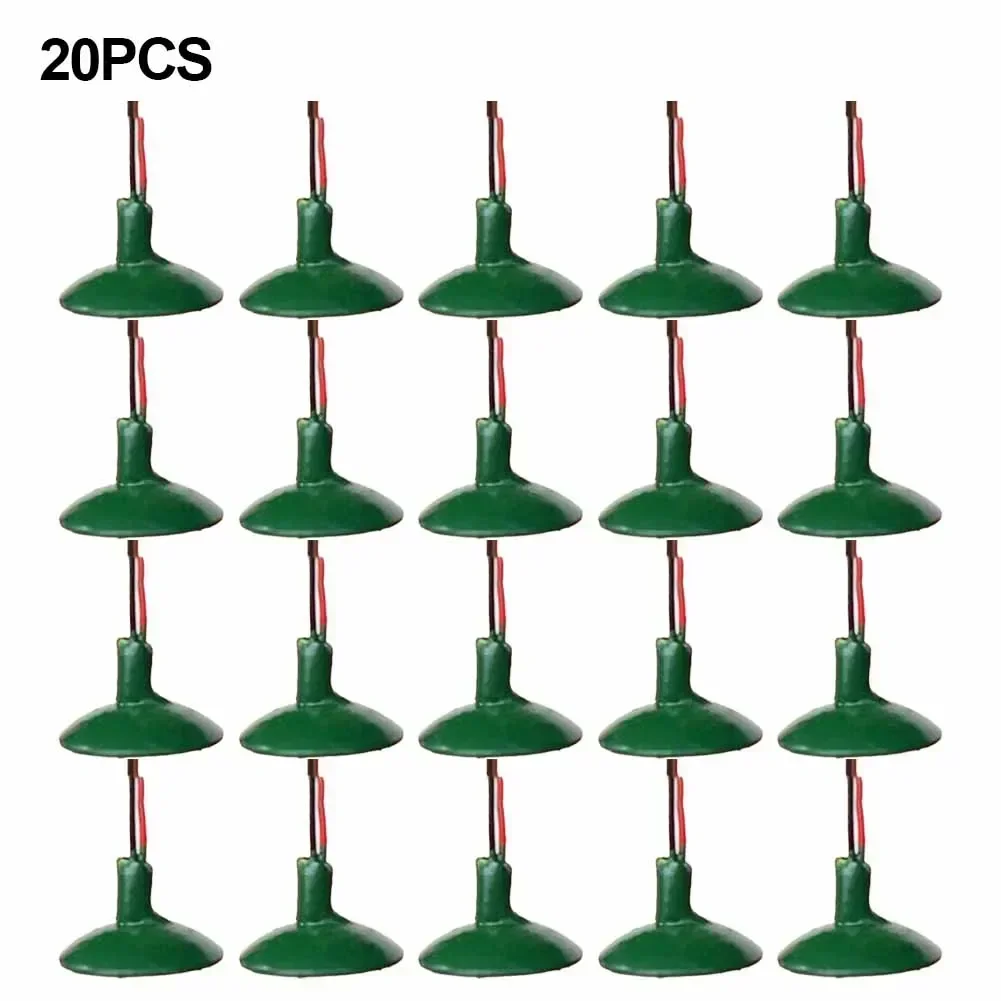 20pcs OO / HO Scale Street Light Model Wall Lamp Posts Led Ceiling Lamps Sand Table Model Building Layout Supplies Warm White