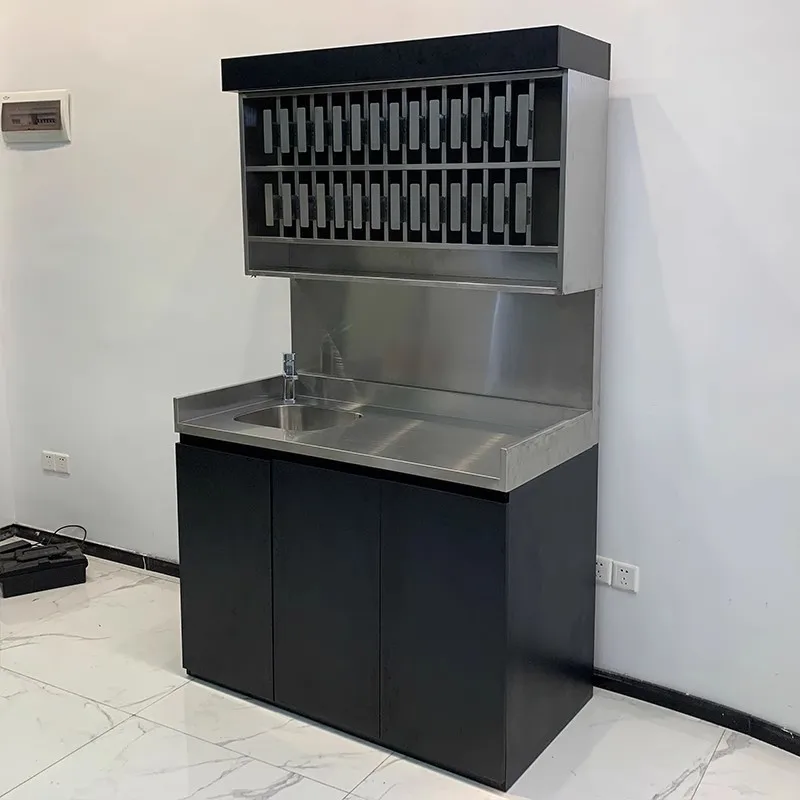 Barber shop special dye cream rack hanging display rack hair salon dye cream storage rack hair shop integrated stainless steel l