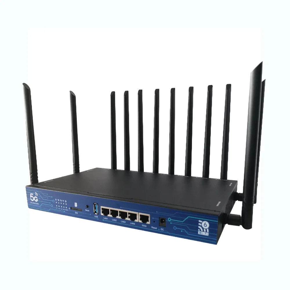 Zbt 5G Router Simkaart 5G Nr Nsa 3600Mbps Wifi Tarief 2.4G 5.8G Wifi6 Mesh Gigabit 4 * Lan Usb3.0 Openwrt 4t4r MU-MIMO Antenne