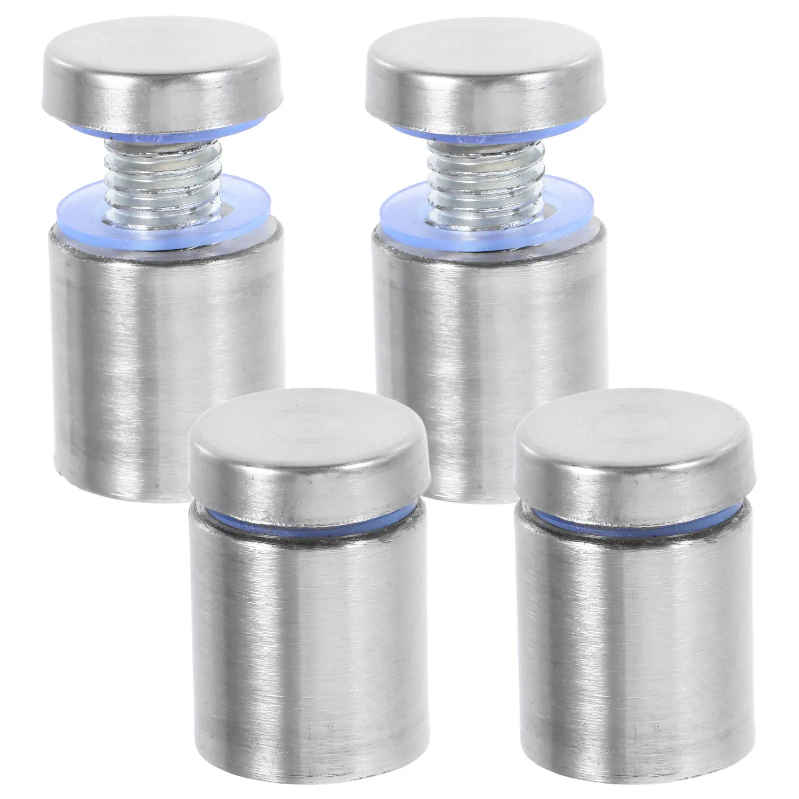 4Pcs Wall Advertising Standoff Mounts Stainless Steel Heavy Duty Acrylic Glass Sign Holders for Commercial Office Display