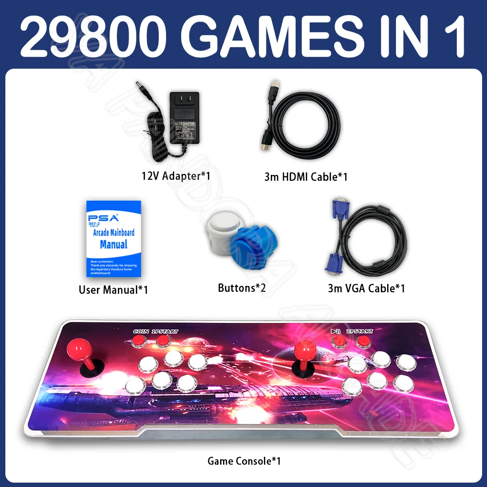29800 で 1 パンドラボックスアーケードコンソール 2024 3D レトロ