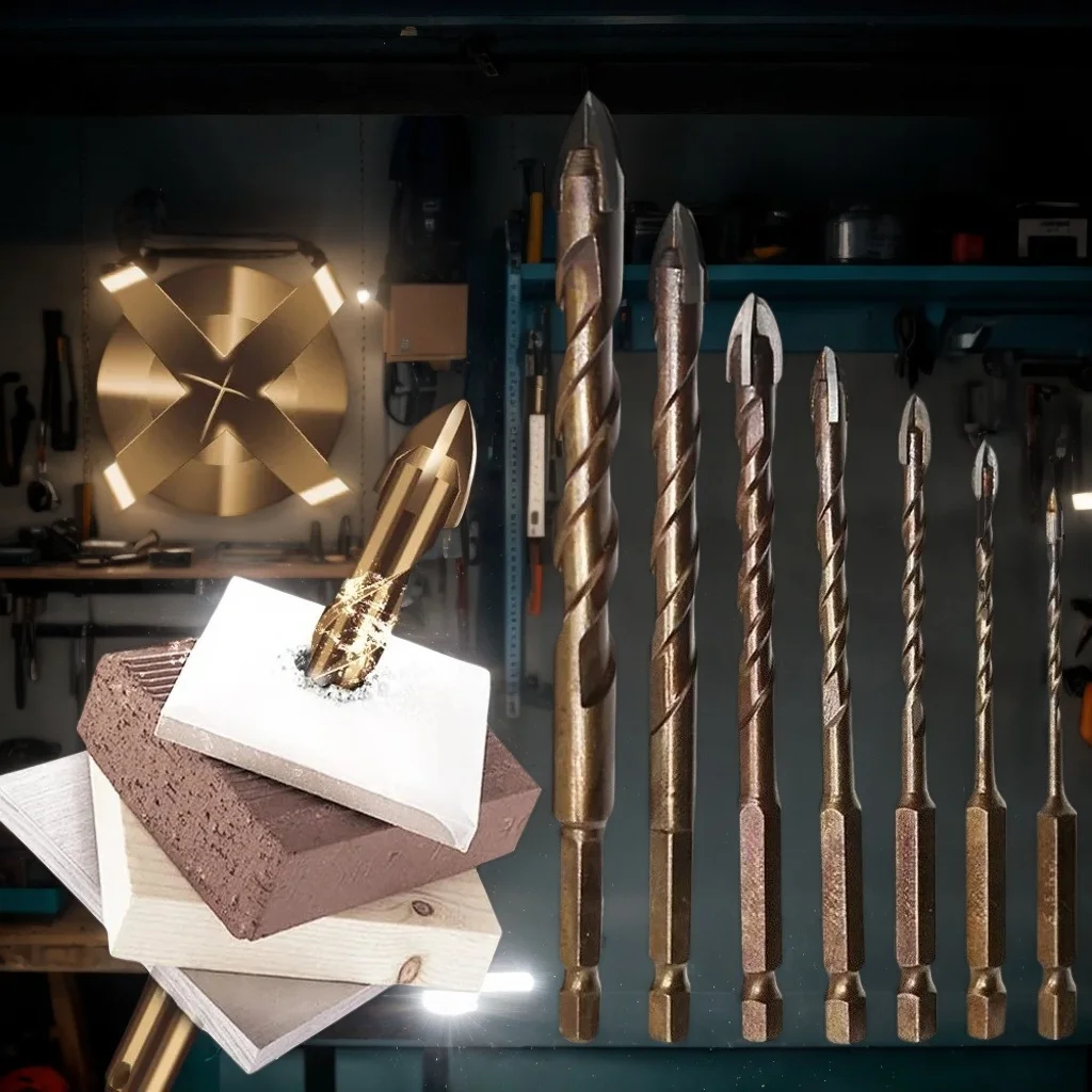 

3-12mm Hex Tile Drill Bit Set - Durable Alloy Glass/Ceramic/Concrete Drill Tool Kit