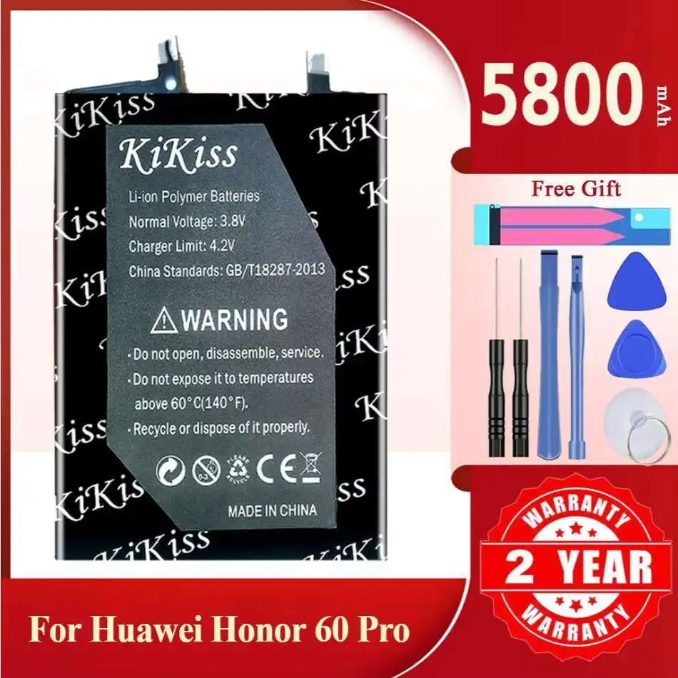 

5800mAh KiKiss Powerful Battery HB506390EFW For huawei Honor 60 Pro For Honor60 Pro Mobile Phone Batteries