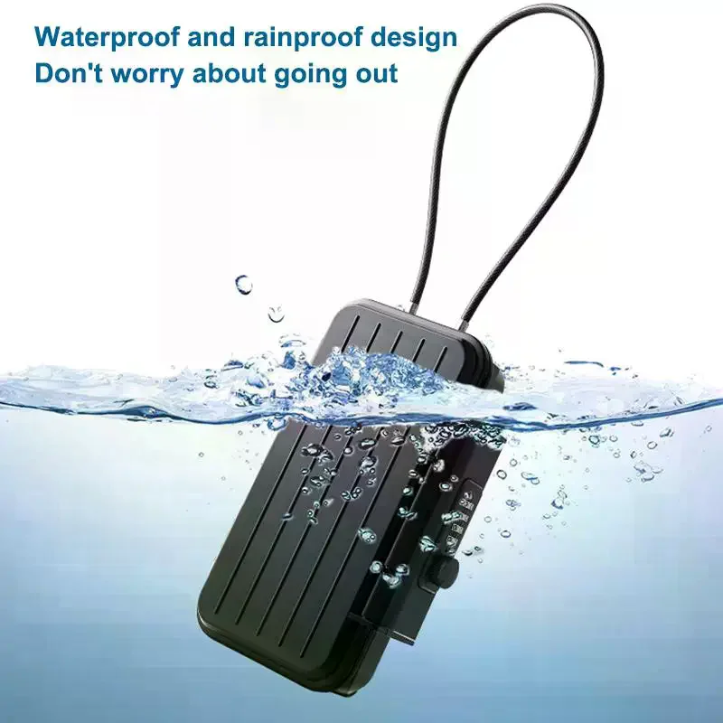 Code Beach Safe Box 4-digit Combination Lock With Steel Wire Outdoor Camp Sports Cycling Swim Security Storage Box Portable