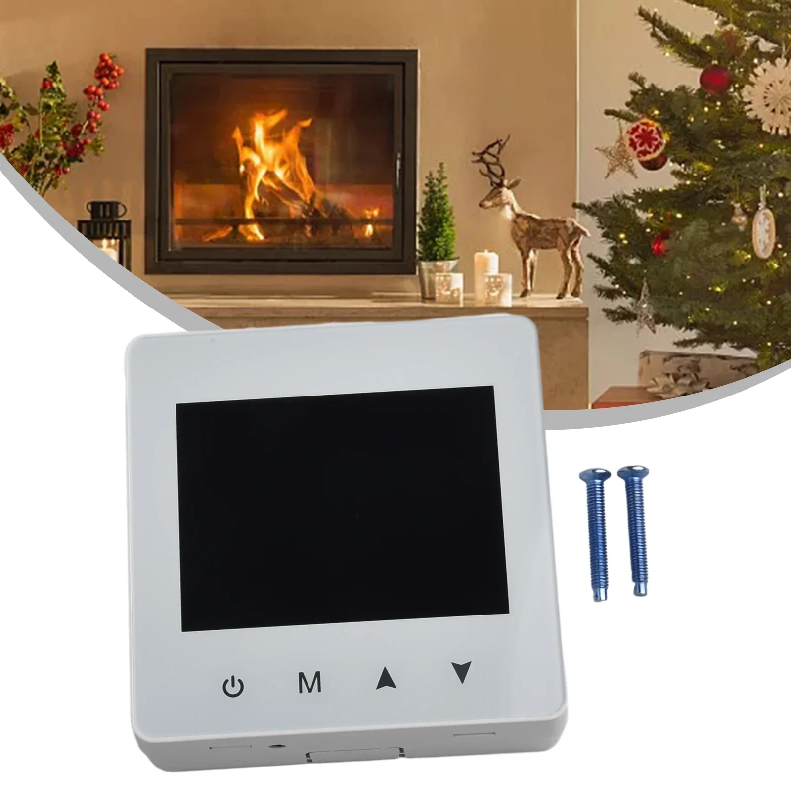 

For Thermostat Powered By Battery LCD Screen Wall-Mounted Programmable Mobile Phone Remote Control Thermostat