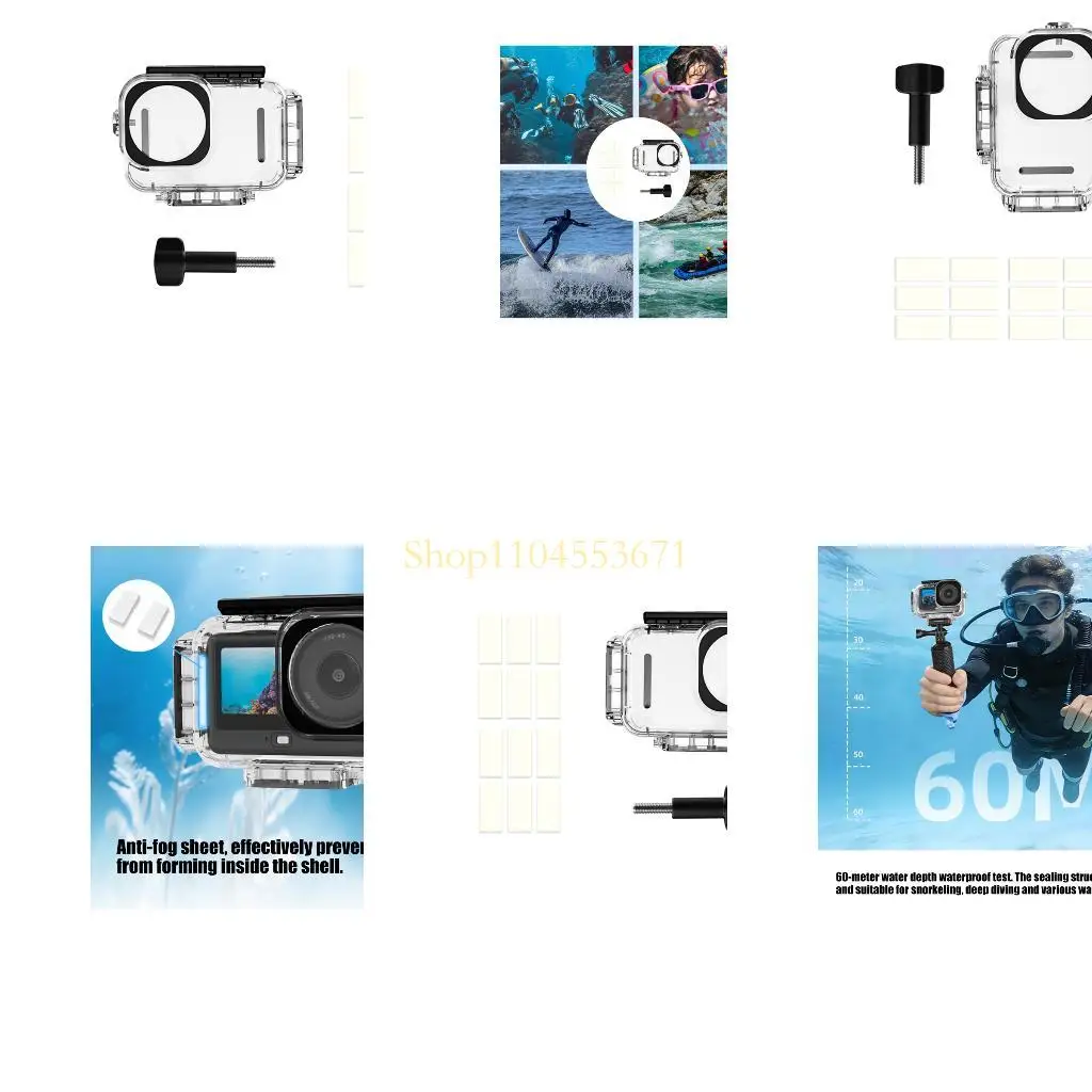 Best Seller Clear Waterproof Case For Action 6 Camera Diving Shell 60m Depth Resistance