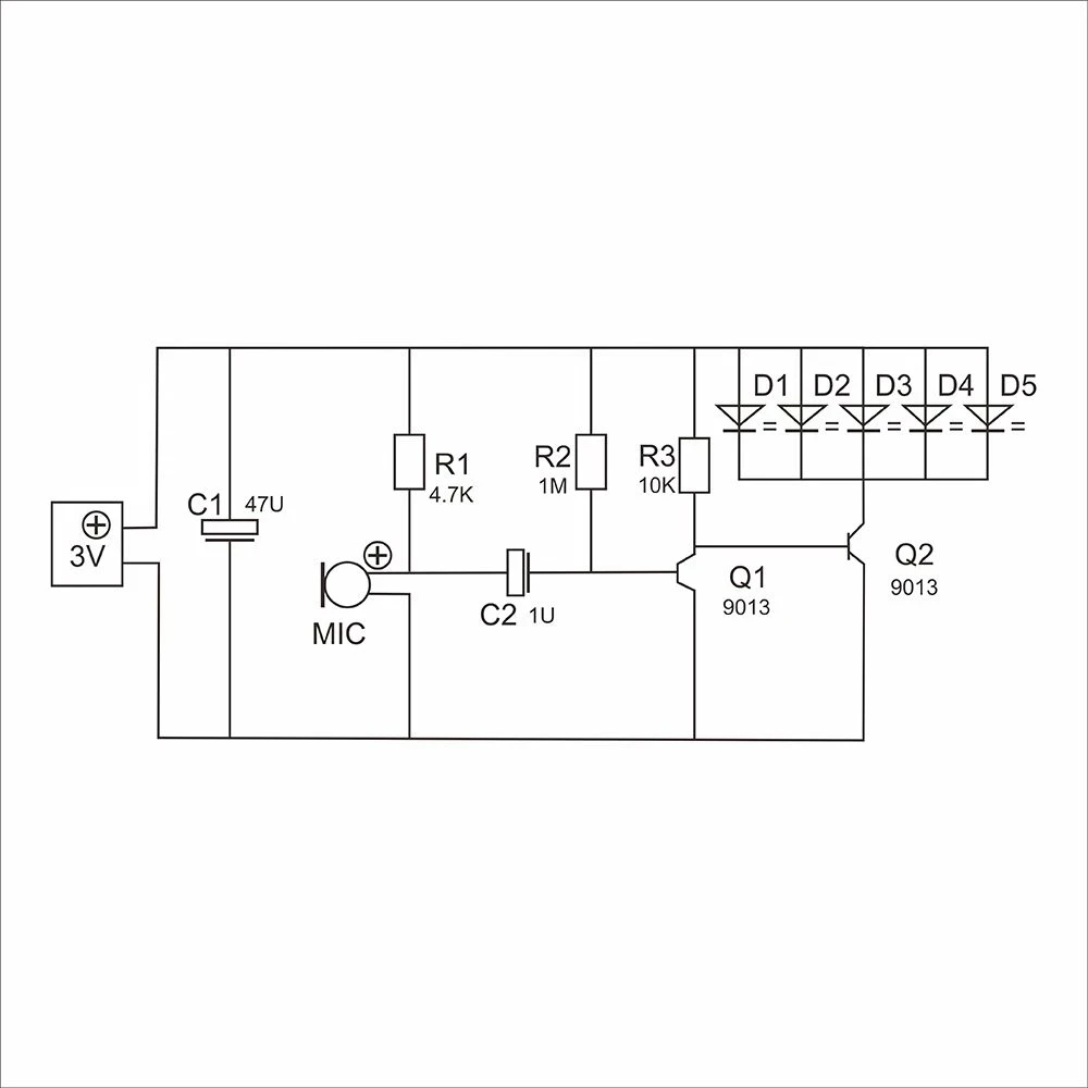 Elektronische Grappige Kit Voice Control Melody Lamp Led Melody Licht Diy Productie Suite Learning Elektronische Kits Pcb Laboratorium