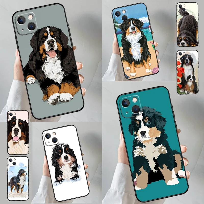 Bernese Mountain Dog Phone Case For iPhone 16 15 11 12 13 14 Pro Max X XR XS Max 6 14 Plus Soft Cover