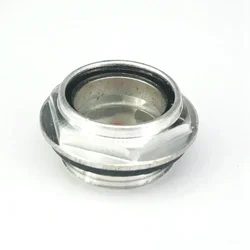 2pcs M33x1.5 M33x2 M36x1.5 M36x2 Metric male Aluminum Oil Level Sight Glass Window Hex Head for air compressor Gearbox