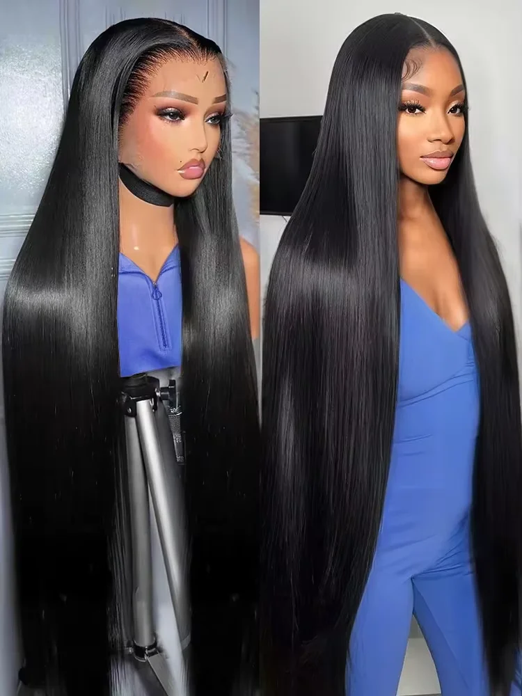 

180 200 Density 13x4 Frontal Wig For Black Women Brazilian Wigs Human Hair 13x6 Bone Straight HD Transparent Lace Front Wigs