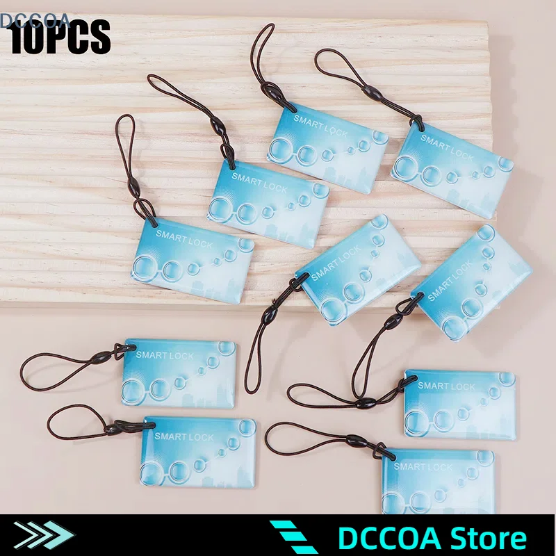 10Pcs 5*3CM IC Card Tuya TTlock BLE Electronic Smart Door Lock Card Digital Fingerprint Locks Unlock RFID Card 13.56Mhz