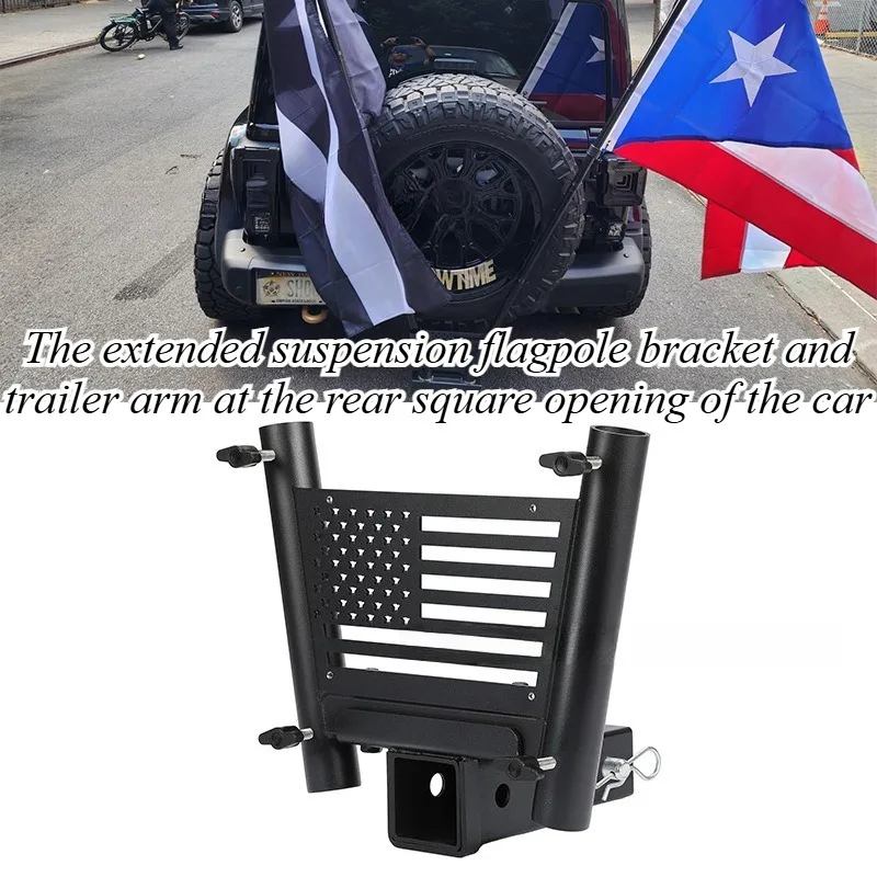 

Для универсального внедорожника Jeep Truck 2-дюймовый приемник сцепное крепление удлиненный держатель флагштока буксировочный задний кронштейн аксессуар внедорожный ATV UTV