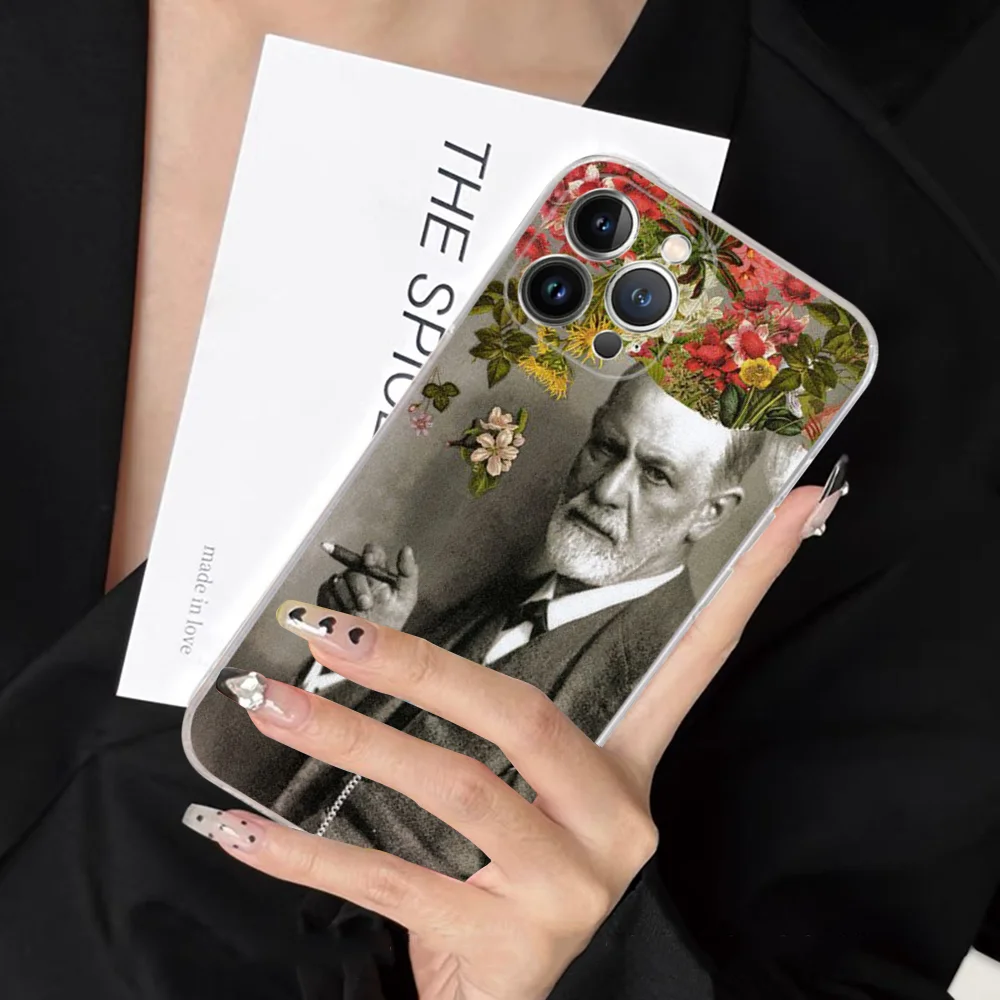 Sigmund Psychoanalysis Freud Phone Case For IPhone 16 15 13 14 Pro Max XS XR 12 11 Pro 13 Mini 6 7 8 Plus Soft Clear Back Cover