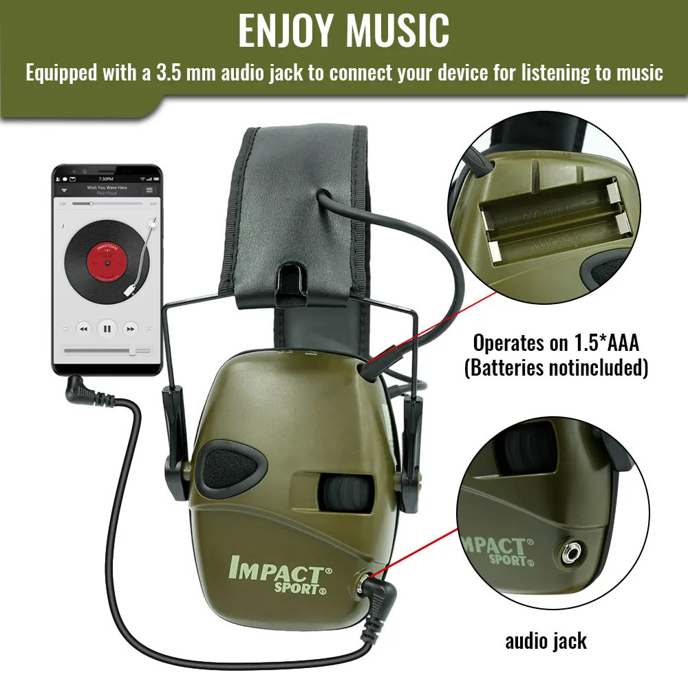 NEW Tactical Shooting Earmuffs Electronic Impact Sound Amplification Anti-Noise Hearing Protection Headset for Outdoor Sports