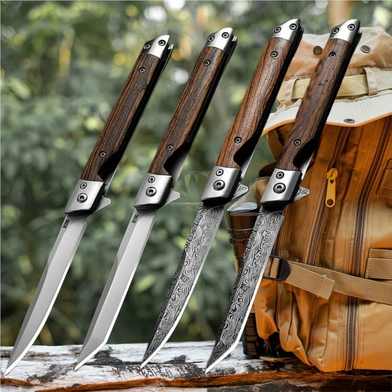 Nuevo Magic Pen M390 cuchillo plegable para exteriores, Mini cuchillo de transporte de autodefensa, cuchillo de bolsillo con patrón de Damasco láser