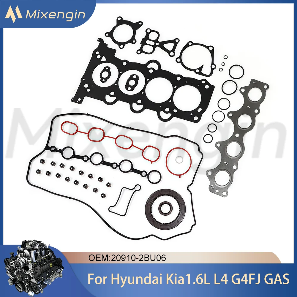 Engine Parts Cylinder Head Gasket Kit Fit 1.6 L T G4FJ L4 GAS DOHC Turbocharged For Hyundai Kia Elantra Veloster Forte 2012-2023