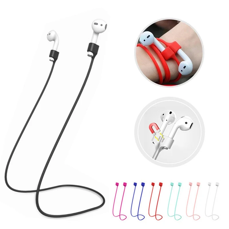 Magnetic Anti-Lost Silicone Earphone Neck Rope For AirPods 1 2 3 Pro Wireless Bluetooth Headphone Neck Strap Cord String Lanyard