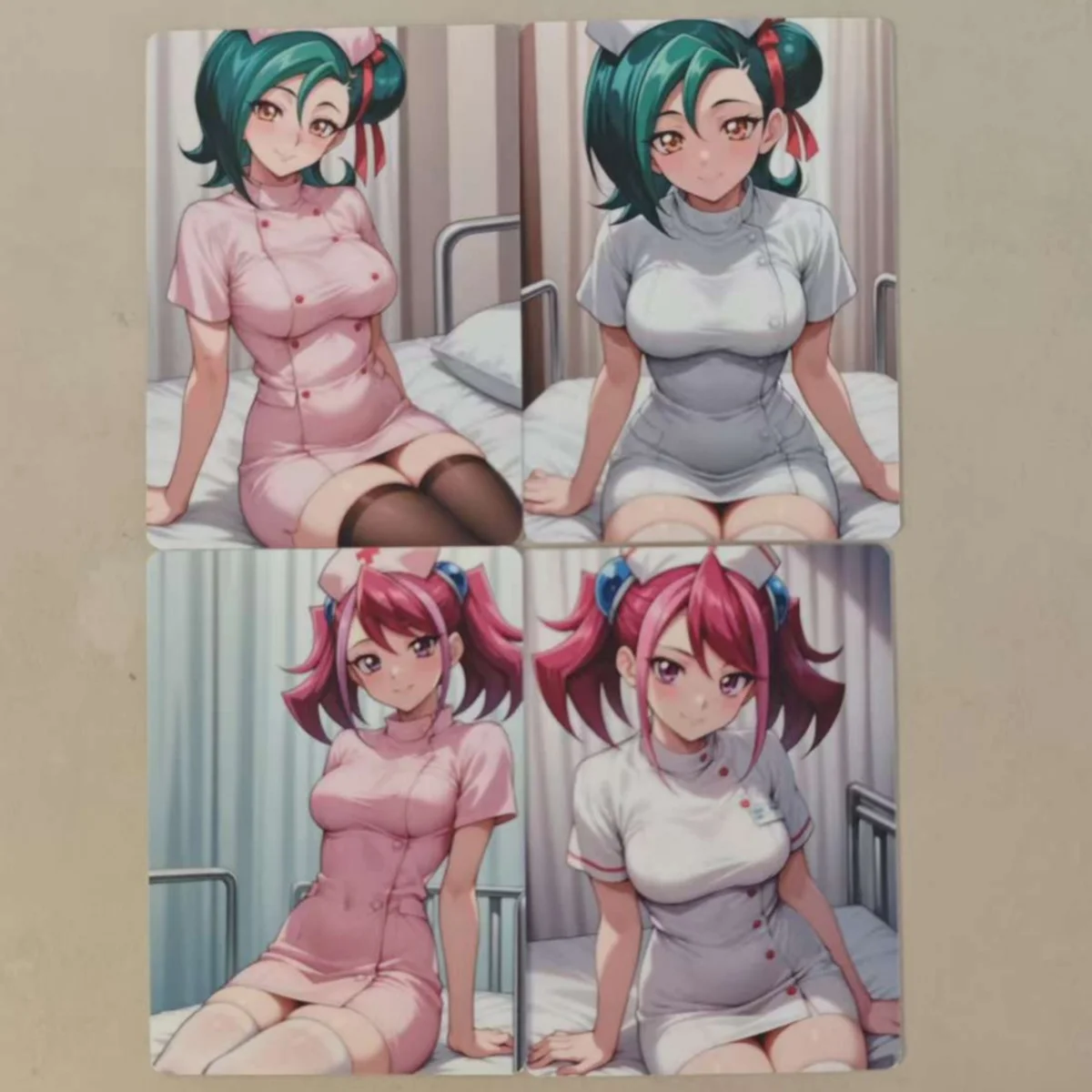 8Pcs/set Sexy Card Beautiful girl Nurse Uniform Black Stockings​​ Yuzu Tori Romin Ruri Little Night Collection Card 18+ view 4