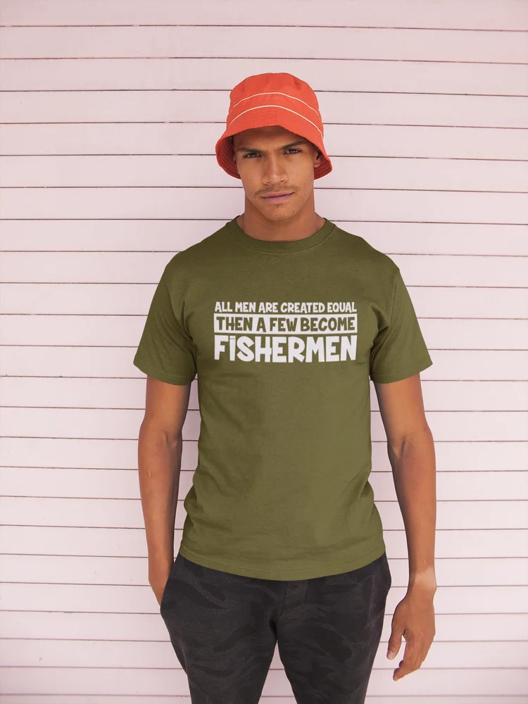 Men Created Equal Fisherman - Funny Fishing Shirts Gift for Men