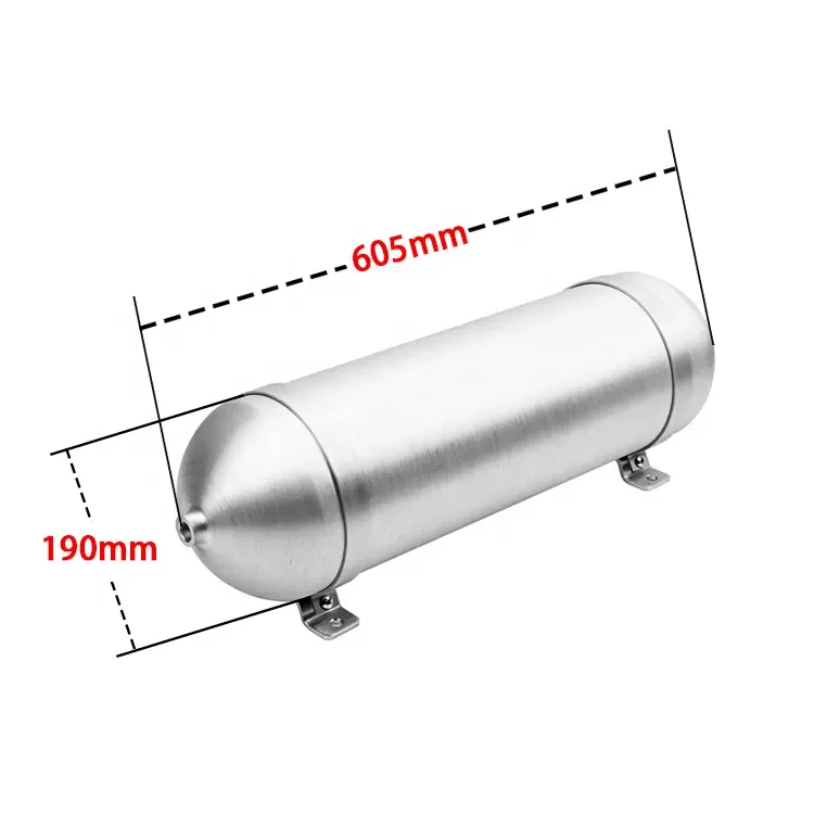 5 gallon aluminum alloy air suspension tank compressor 12v dc air tank for air suspension lift kits auto parts