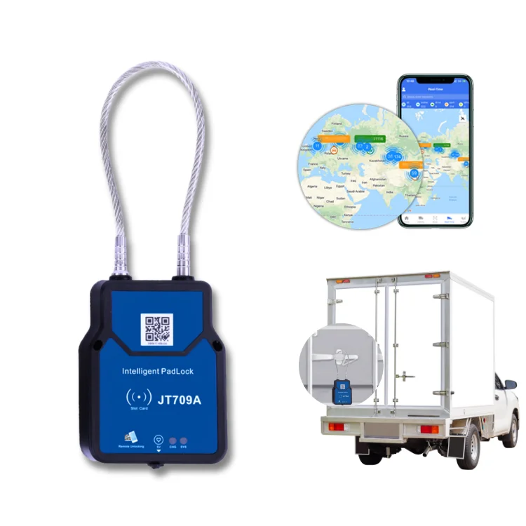 

Jointech JT709A Smart Container Truck Lorry Monitoring Remote Cargo Security tracker E-seal Tracking Padlock